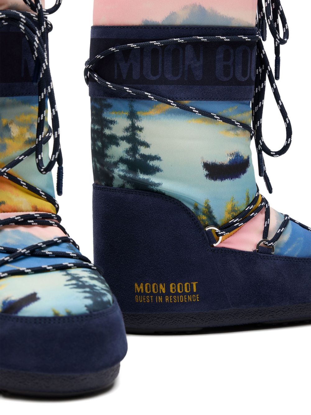 MOON BOOT X GUEST IN RESIDENCE MOON BOOT X GUEST IN RESIDENCE Icon landscape-print lace-up boots