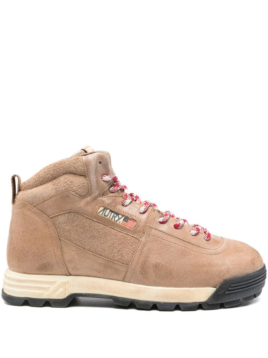 Autry Autry Natural Suede Leather Malga Sneakers.