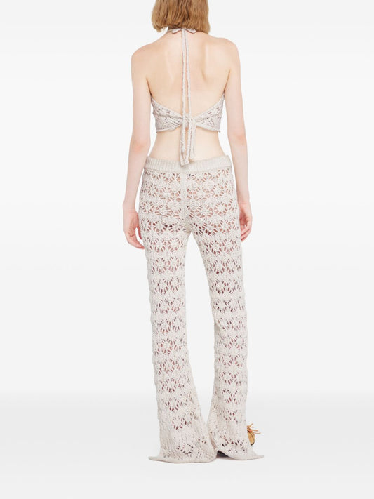 Alanui Lagoon Romance cotton trousers