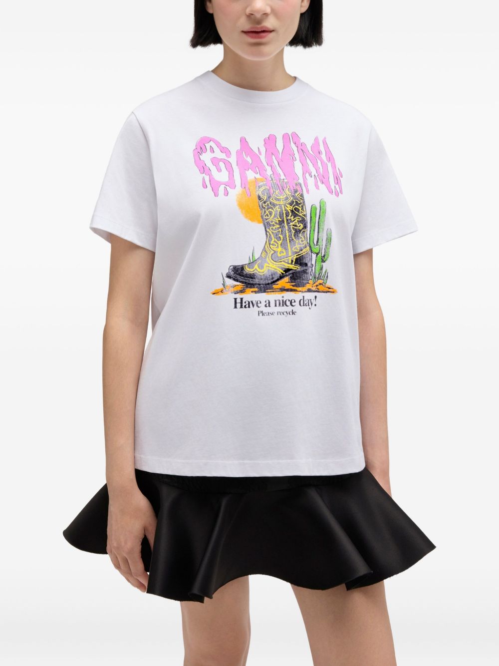Ganni Ganni Boots organic cotton t-shirt