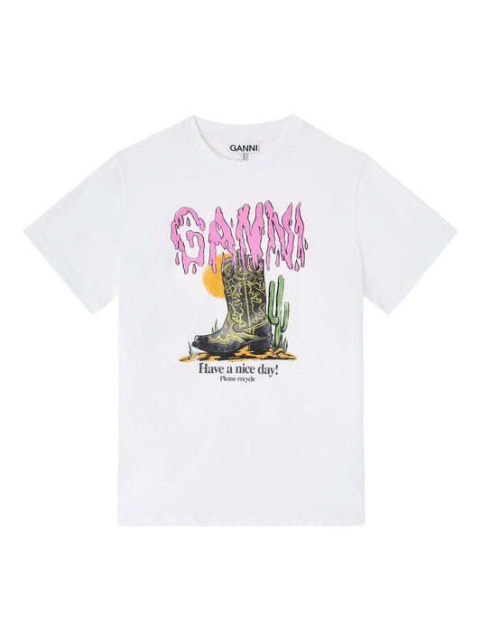 Ganni Ganni Boots organic cotton t-shirt
