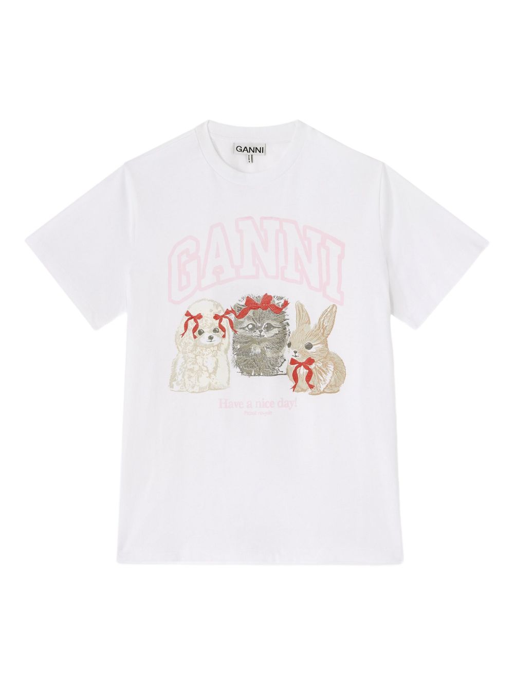 Ganni Ganni Cute Animals organic cotton t-shirt