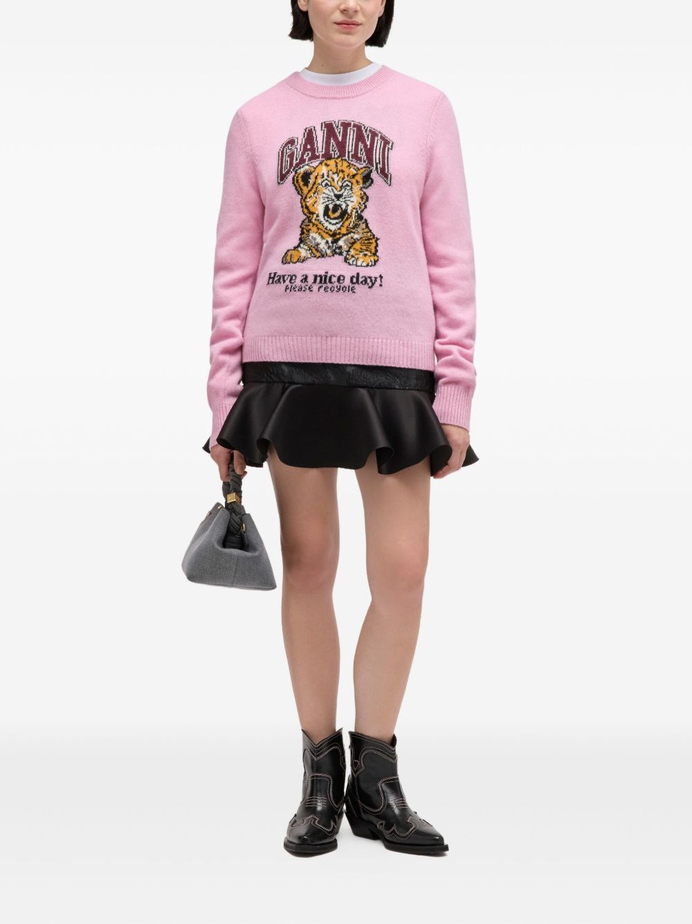 Ganni Ganni Wool crewneck sweater
