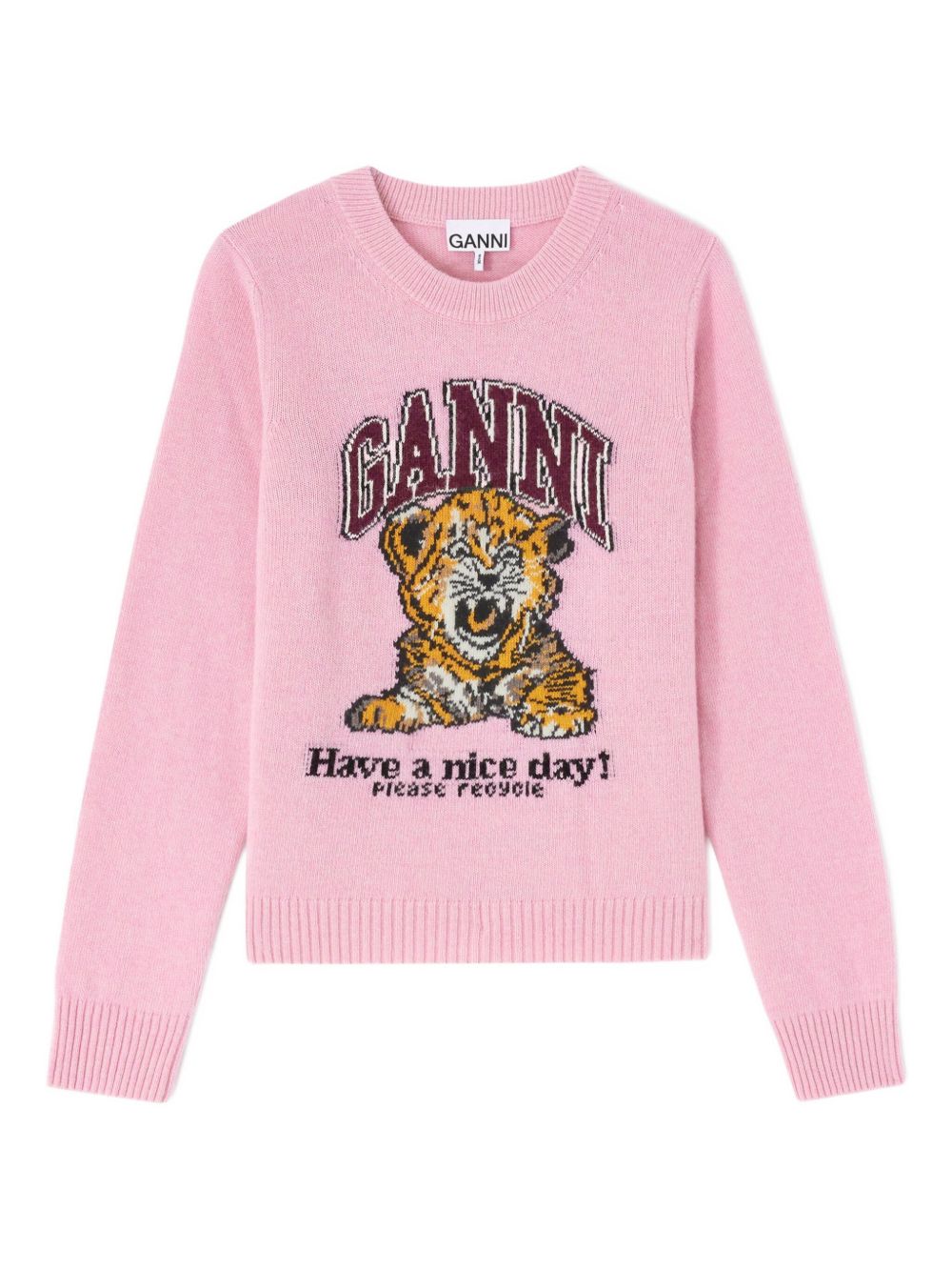Ganni Ganni Wool crewneck sweater