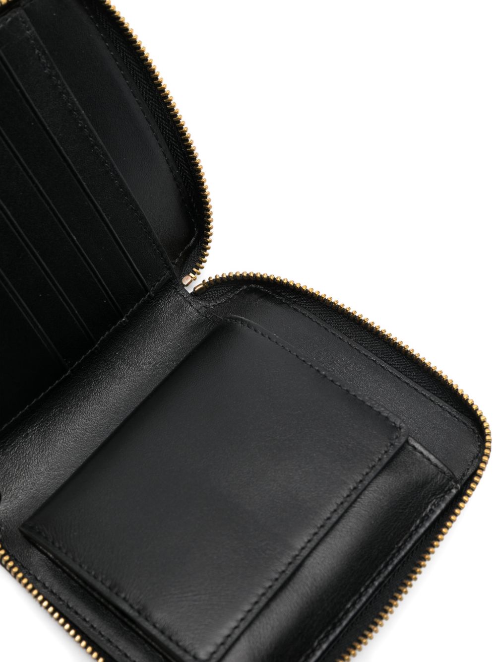 Comme Des Garcons Comme Des Garcons Comme Des Garçons Sa2100 Black Leather Square Zip-Around Wallet.