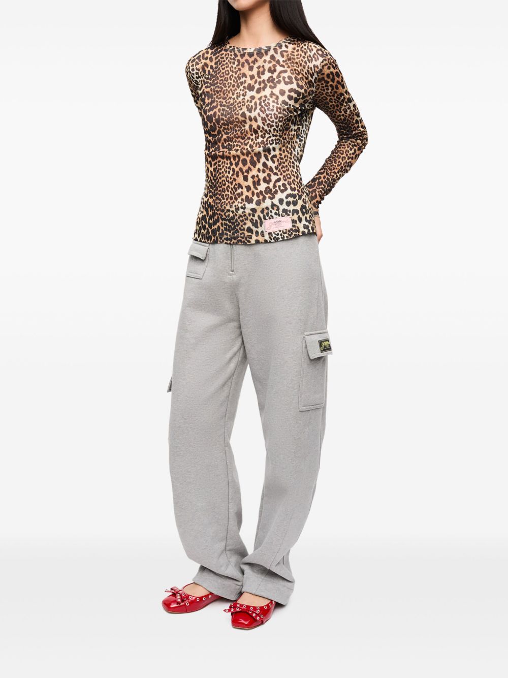 Ganni Ganni Leopard print top