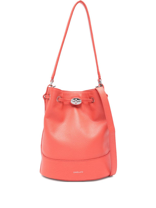 Zanellato Monda'® Small Bag In Hammered Red Reggiana Leather
