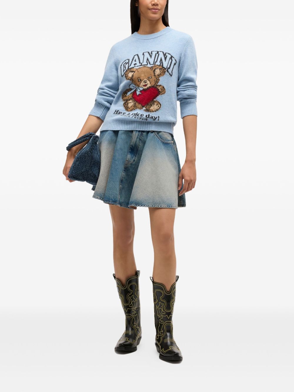 Ganni Ganni Wool crewneck sweater