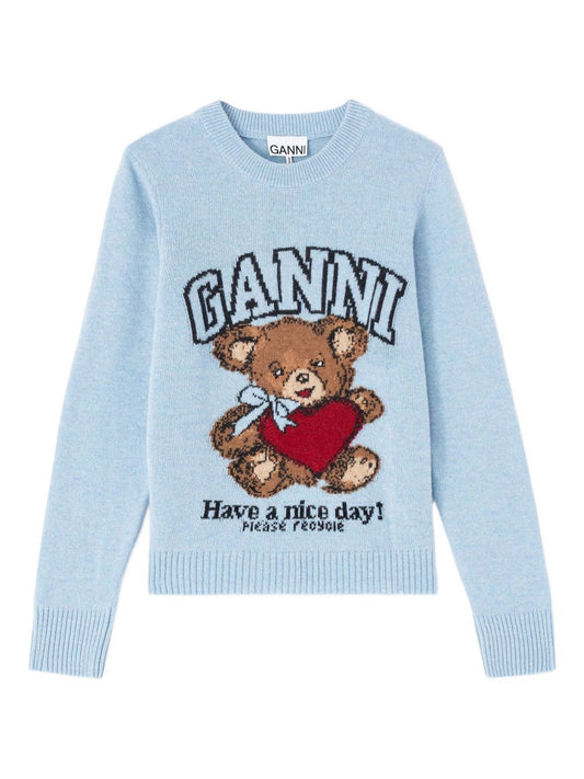 Ganni Ganni Wool crewneck sweater