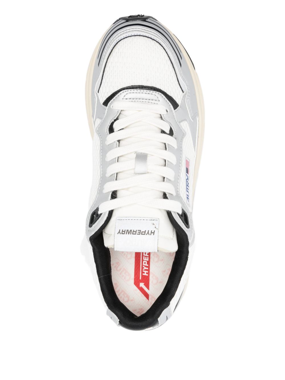 Autry Autry HYPERWAY SNEAKERS IN SYNTHETIC LEATHER AND MESH WHITE