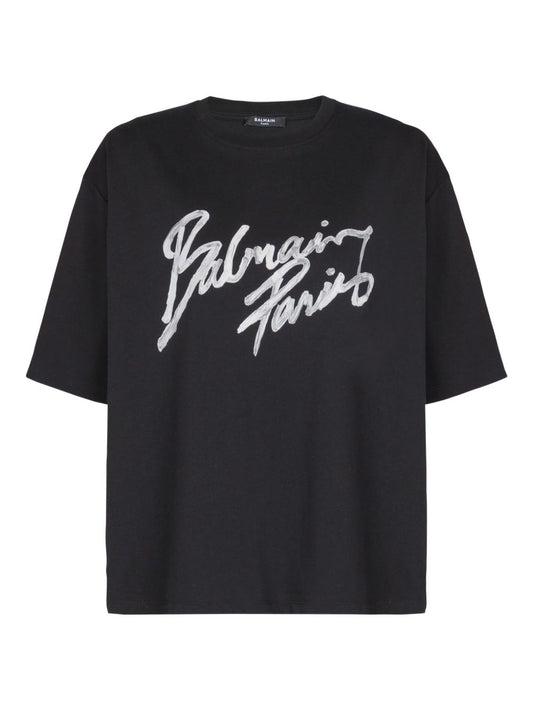 Balmain Boxy T-shirt with Brush print