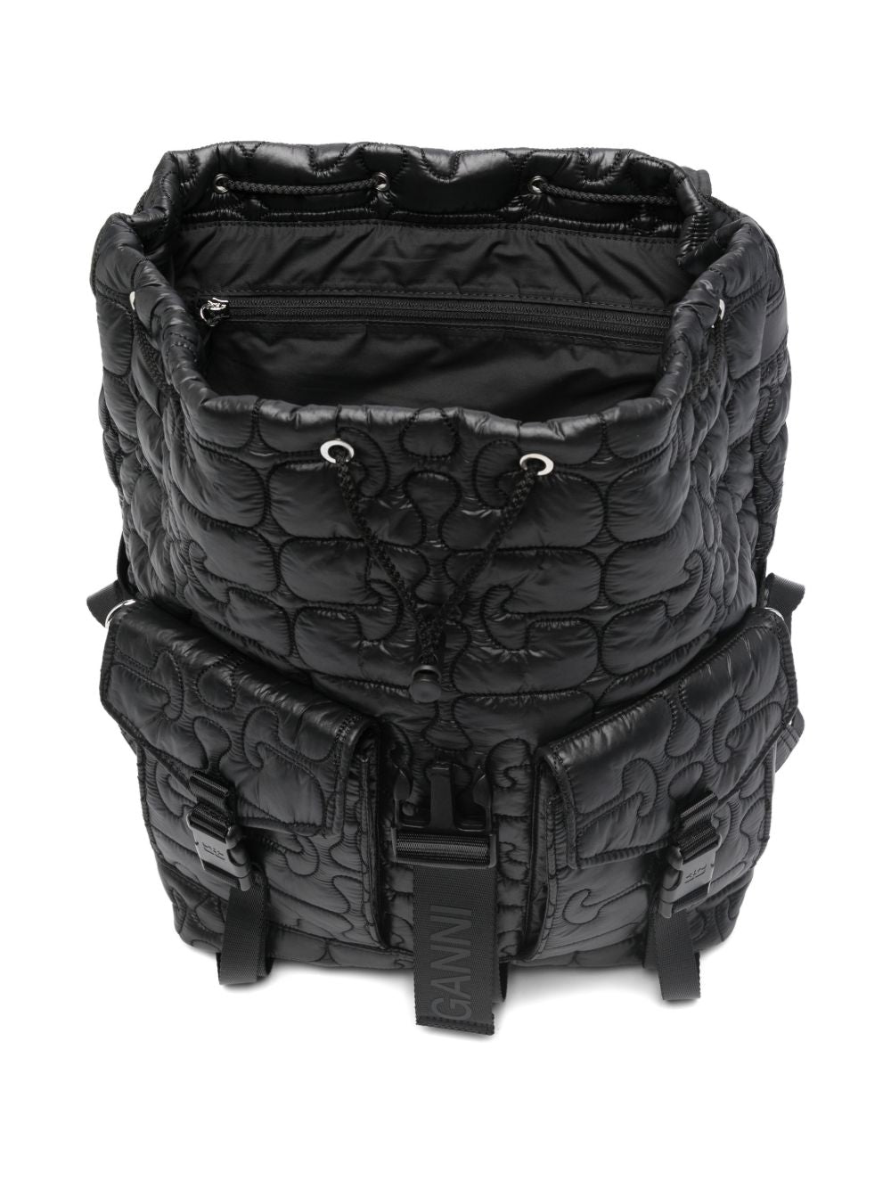 Ganni Ganni Quilted Buckle Backpack