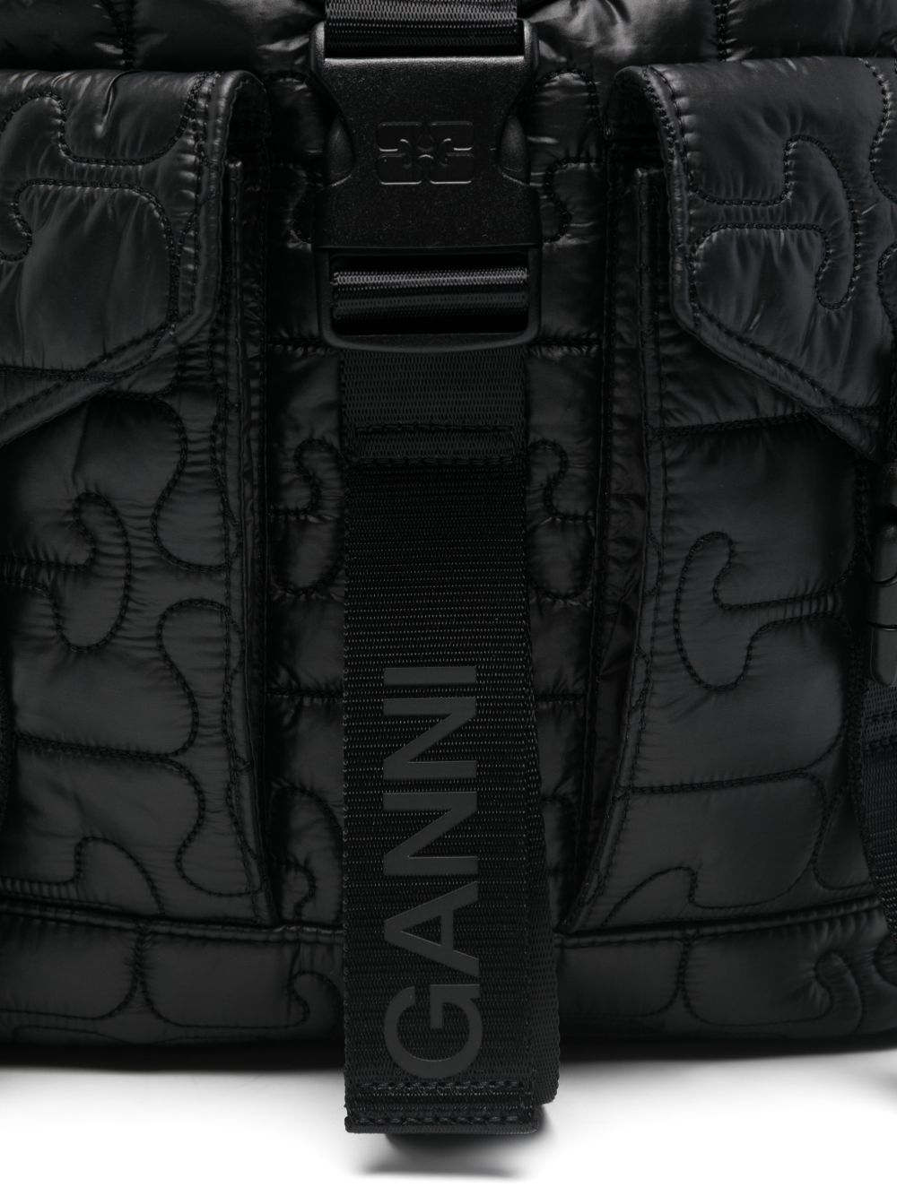 Ganni Ganni Quilted Buckle Backpack