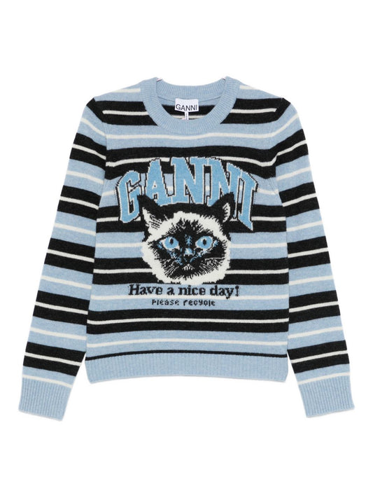 Ganni Ganni Wool crewneck sweater