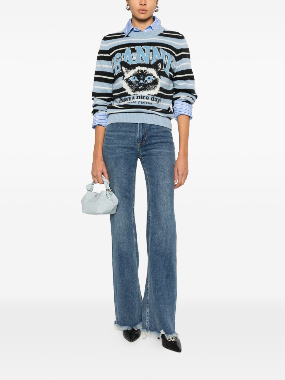 Ganni Ganni Wool crewneck sweater