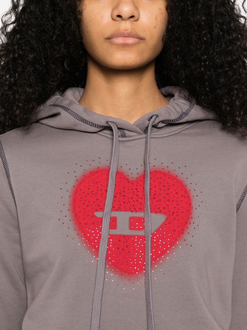 سويت شيرت قطني بقلنسوة Diesel Heart