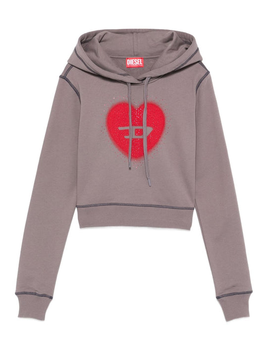 سويت شيرت قطني بقلنسوة Diesel Heart