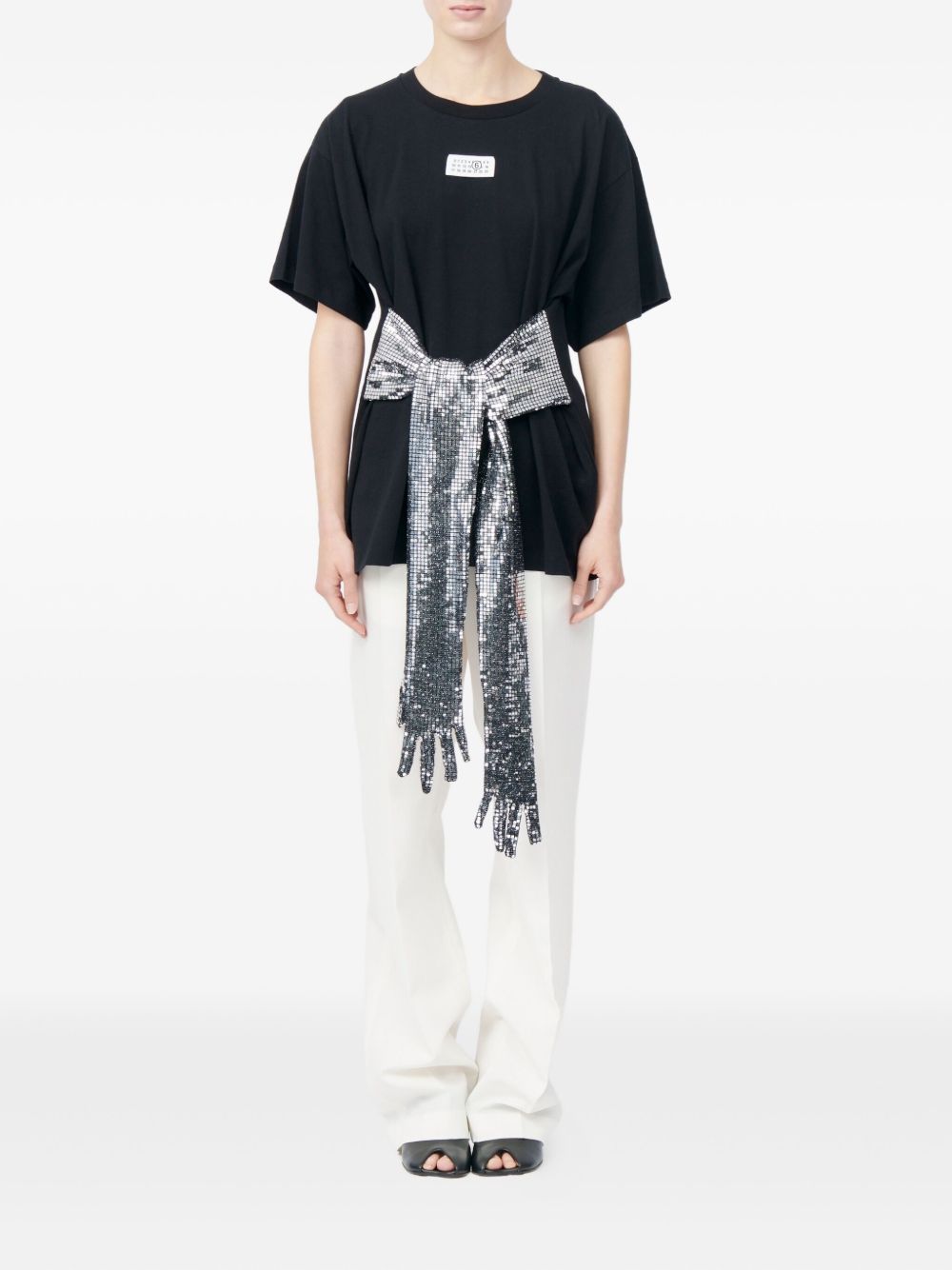 تيشيرت MM6 Maison Margiela قطني بتفاصيل القفازات