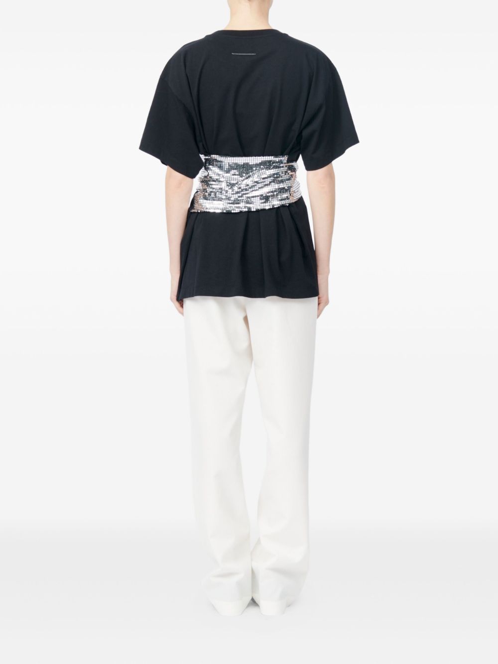 تيشيرت MM6 Maison Margiela قطني بتفاصيل القفازات
