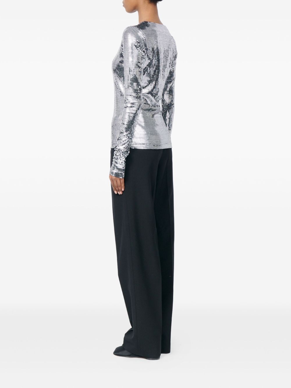 توب معدني من MM6 Maison Margiela