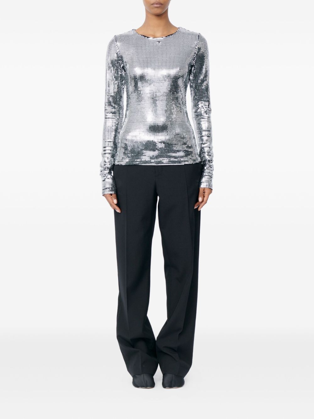 توب معدني من MM6 Maison Margiela