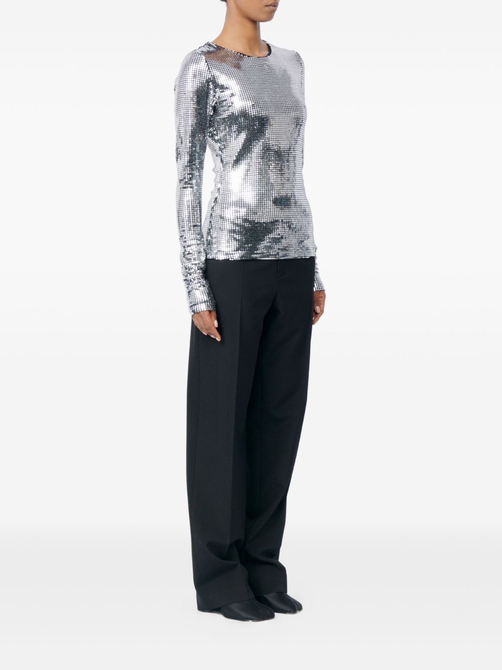 توب معدني من MM6 Maison Margiela