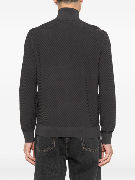 Emporio Armani Chevron cardigan