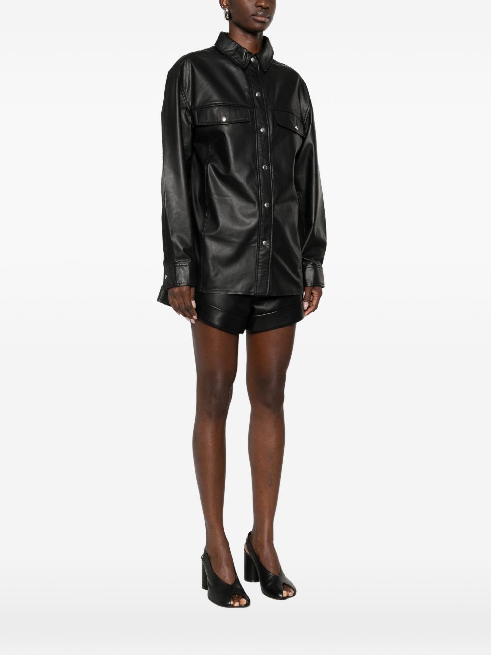 Iro Iro Cabana leather shirt