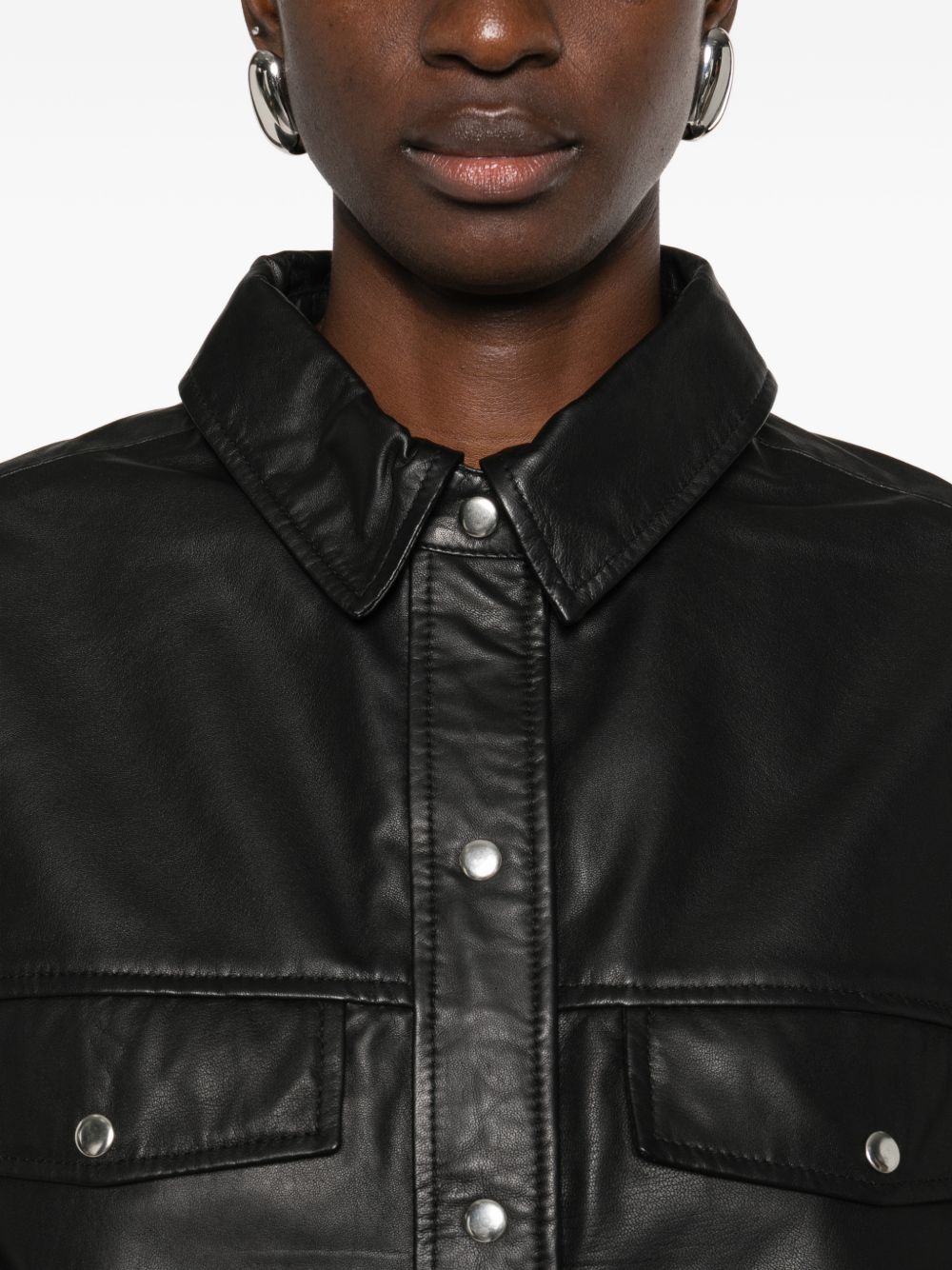 Iro Iro Cabana leather shirt
