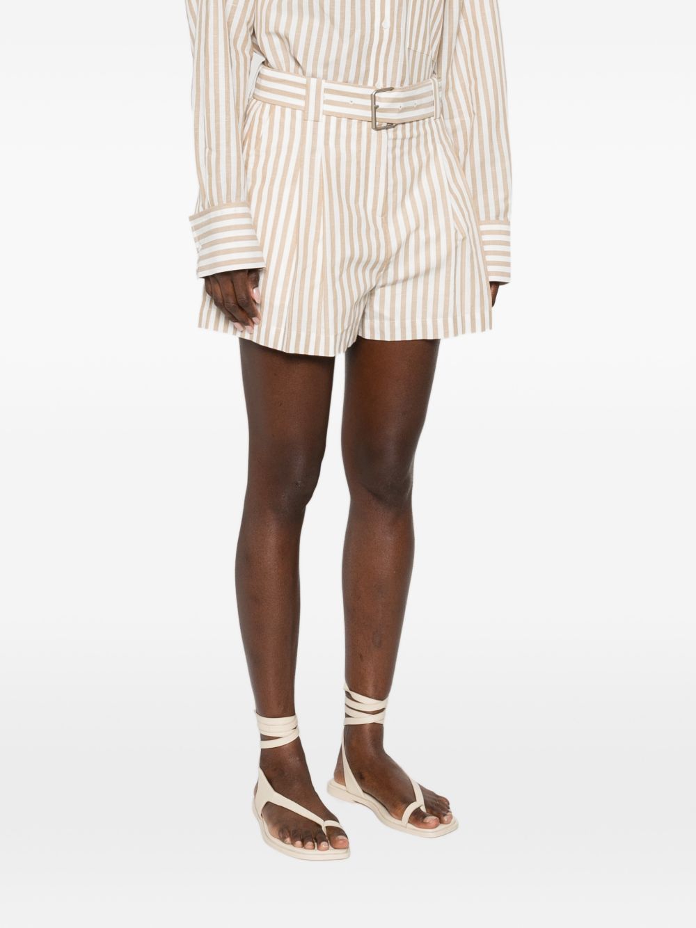 Iro Iro Anemone striped cotton shorts