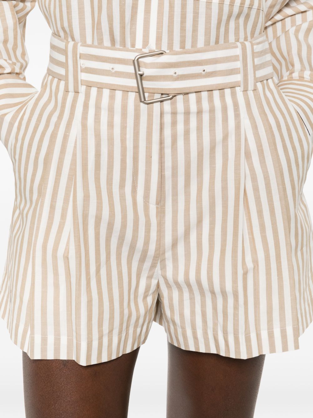 Iro Iro Anemone striped cotton shorts