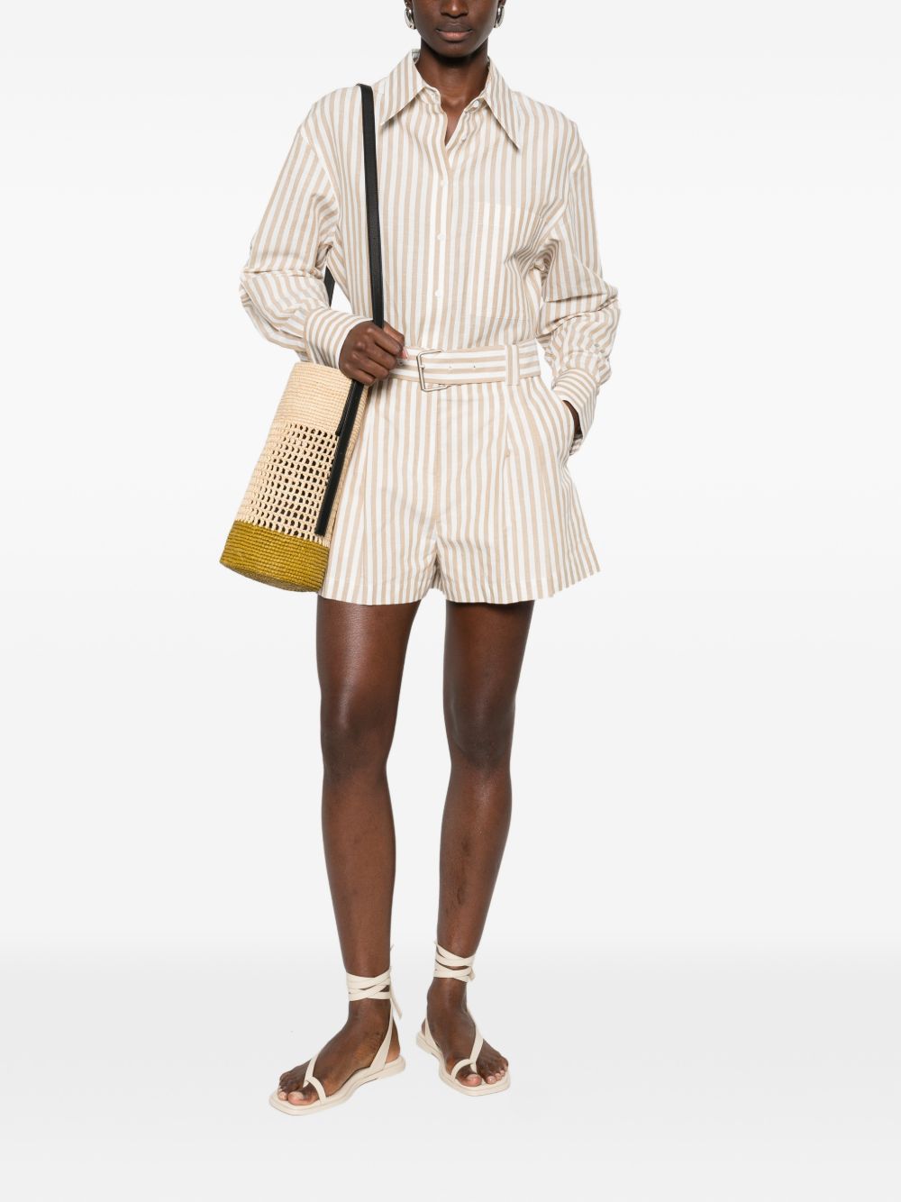 Iro Iro Azaloa striped cotton blouse