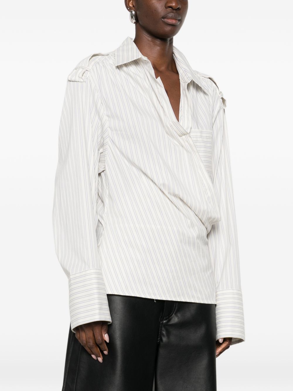 Iro Iro Lace striped cotton shirt