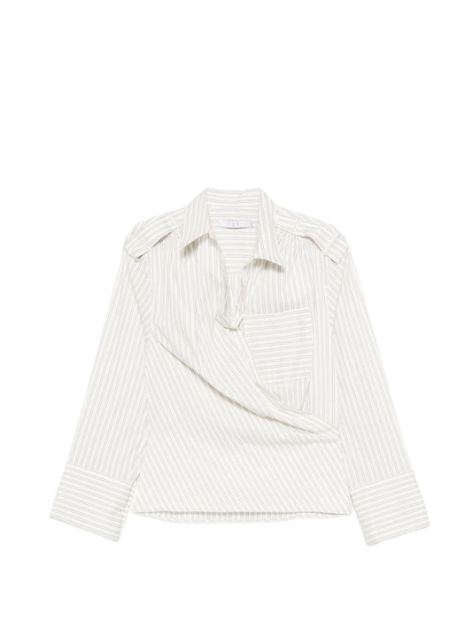 Iro Iro Lace striped cotton shirt