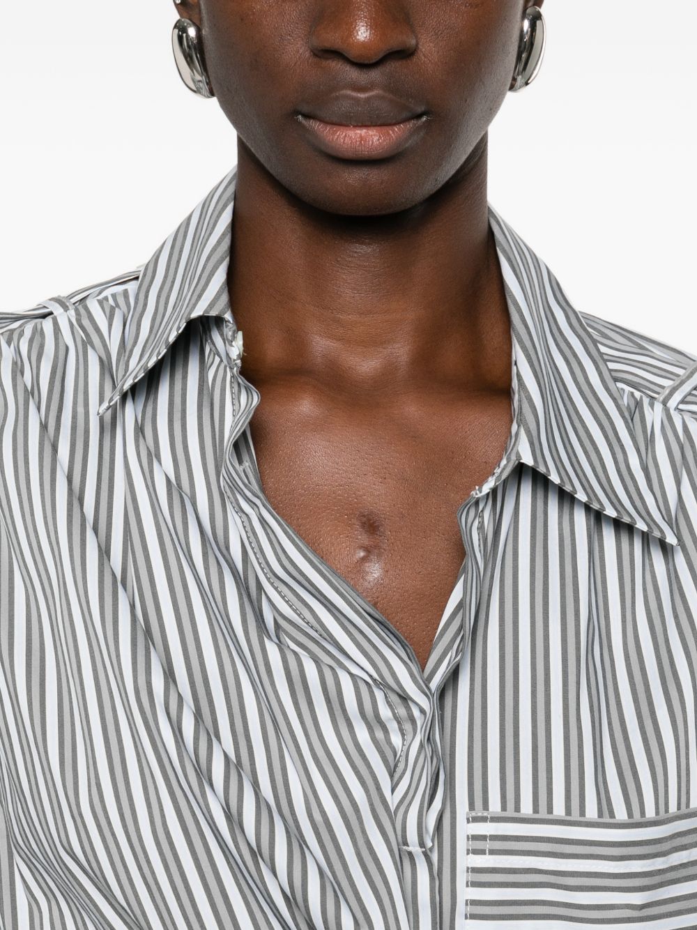 Iro Iro Lace striped cotton shirt