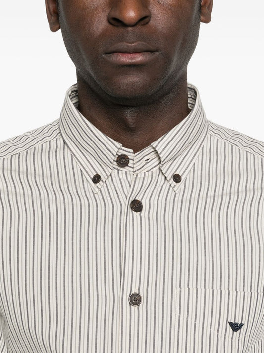 Emporio Armani Striped cotton shirt