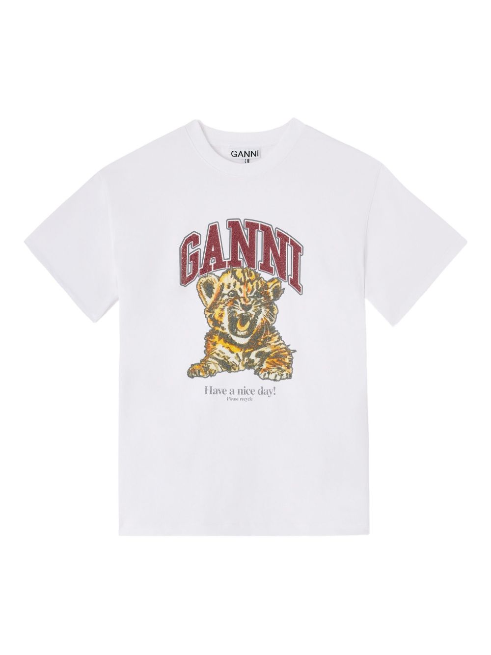 Ganni Ganni Baby Tiger organic cotton t-shirt