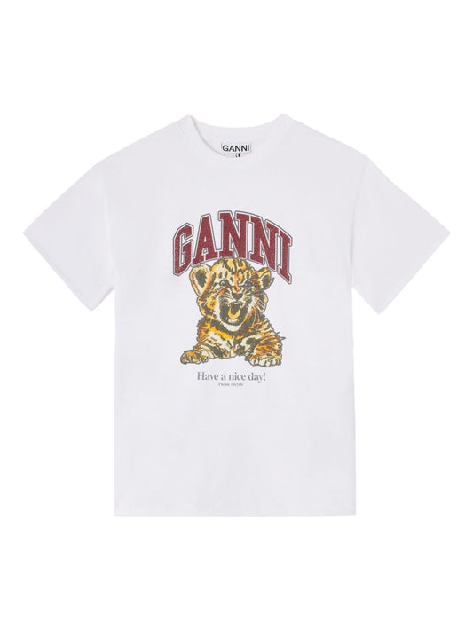 Ganni Ganni Baby Tiger organic cotton t-shirt