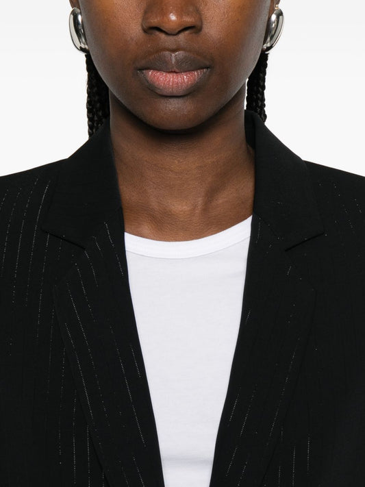 Emporio Armani Pinstripe single-breasted blazer jacket