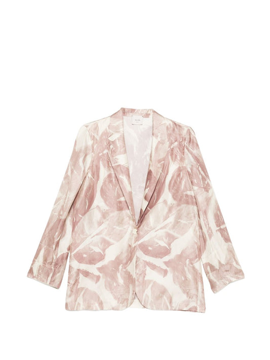 Alysi Printed single-breasted jacket