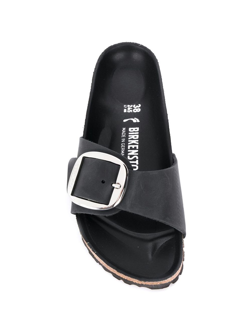 Birkenstock Birkenstock Madrid Big Buckle Black Oiled leather sandals