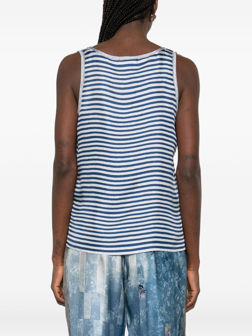 Pierre Louis Mascia Pierre Louis Mascia Striped silk tank top