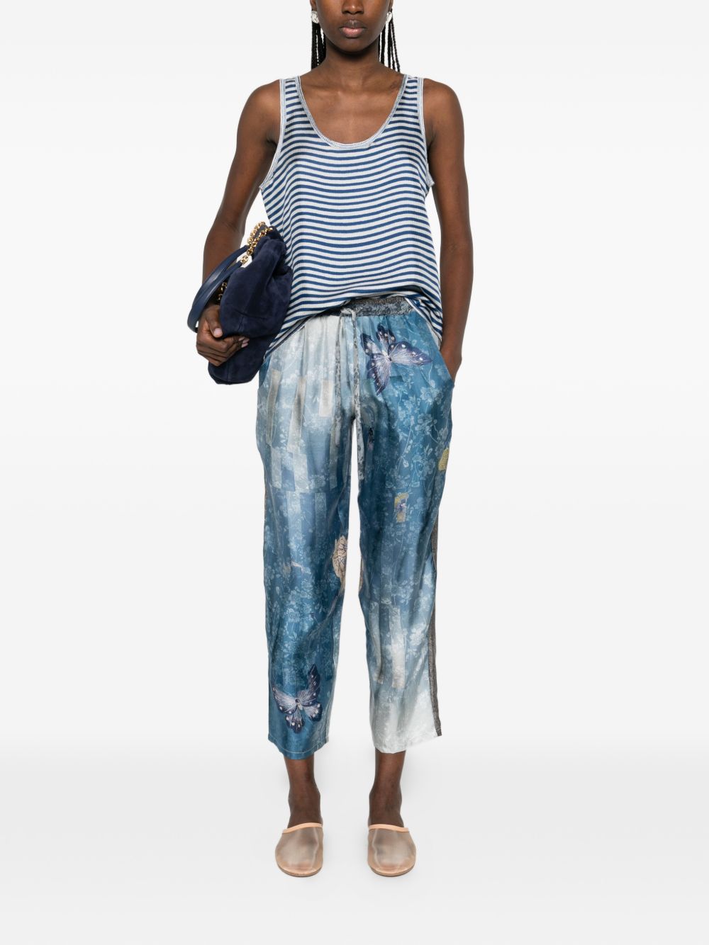Pierre Louis Mascia Pierre Louis Mascia Striped silk tank top