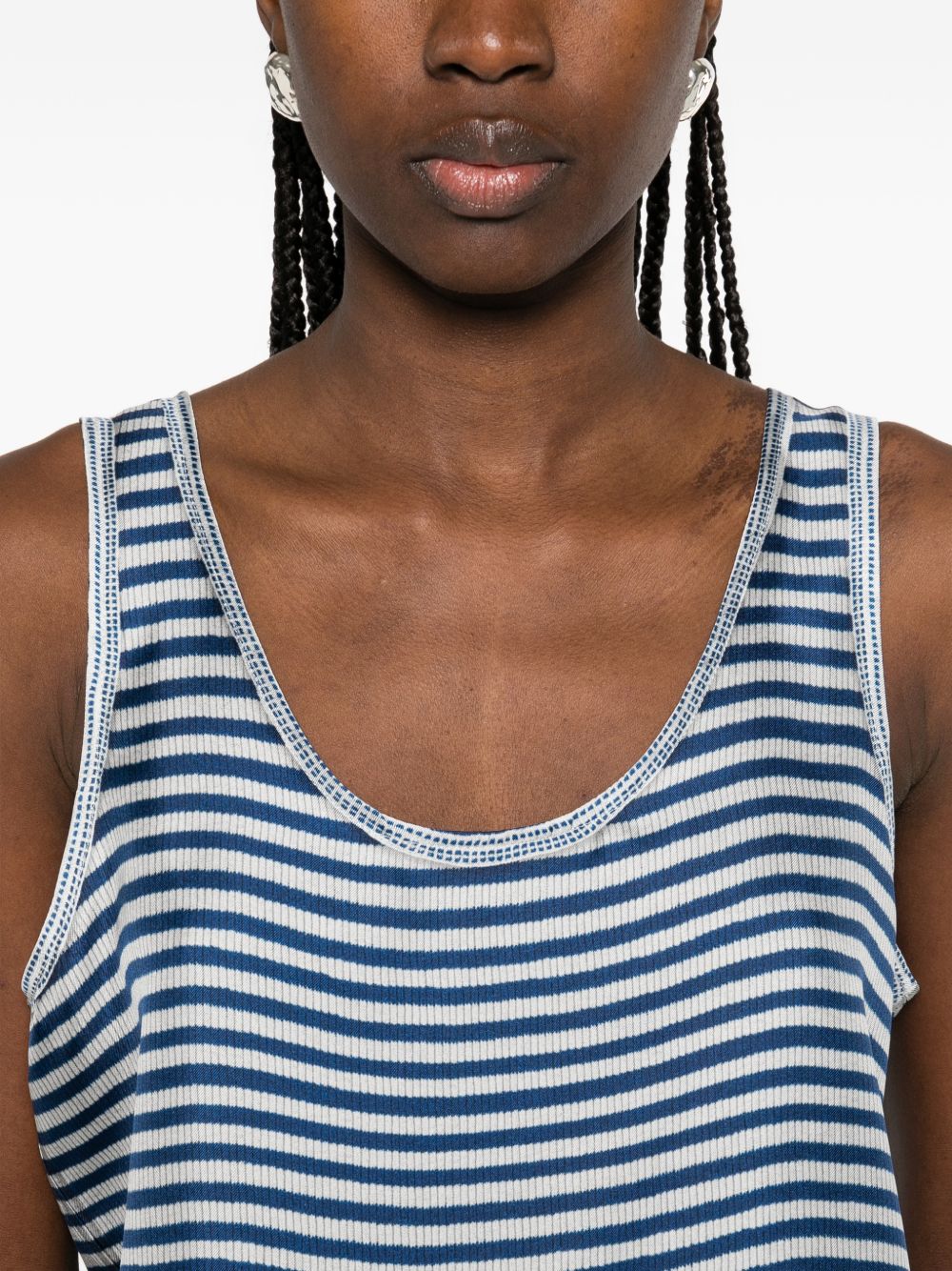 Pierre Louis Mascia Pierre Louis Mascia Striped silk tank top
