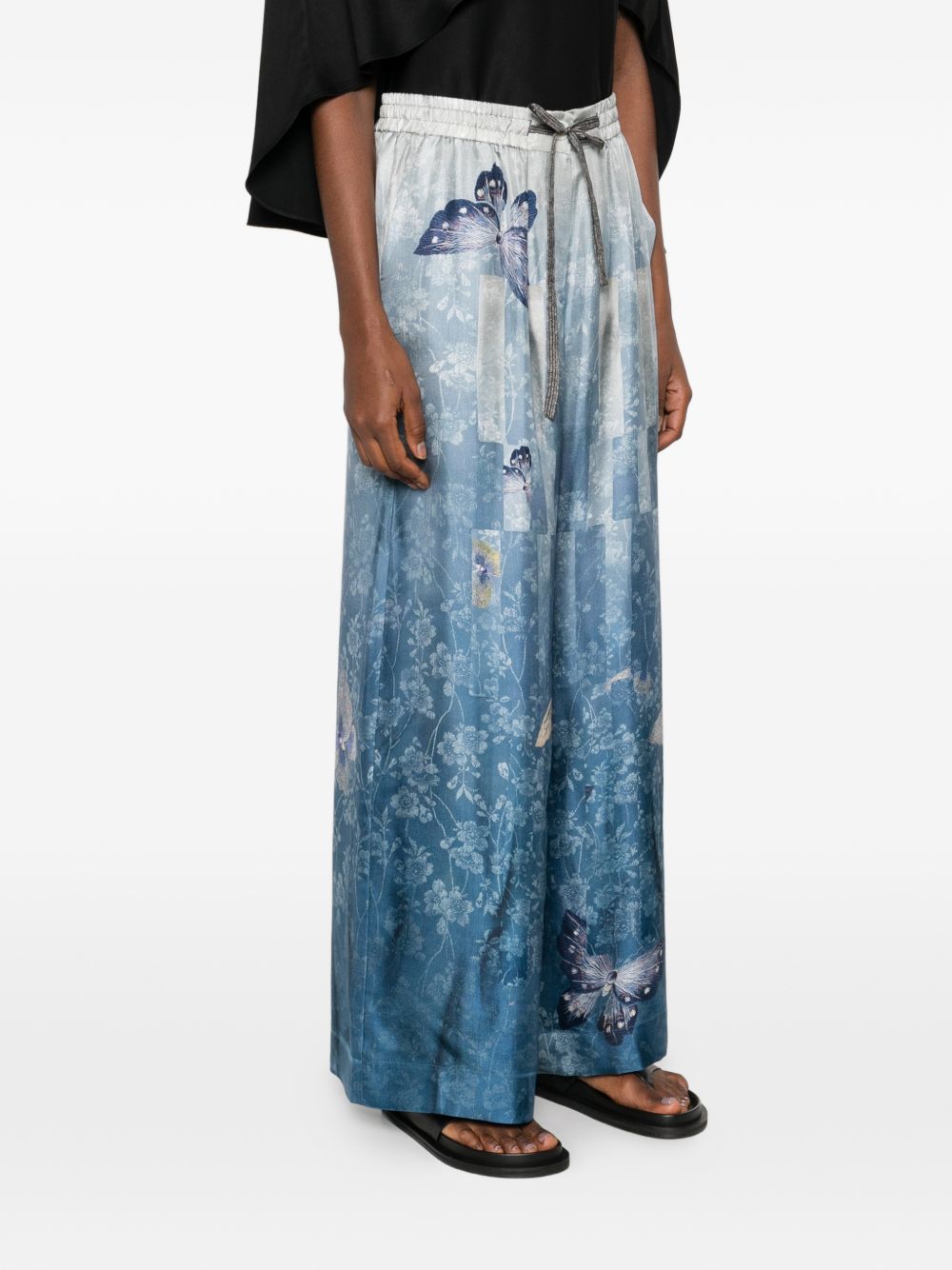 Pierre Louis Mascia Pierre Louis Mascia Printed silk trousers