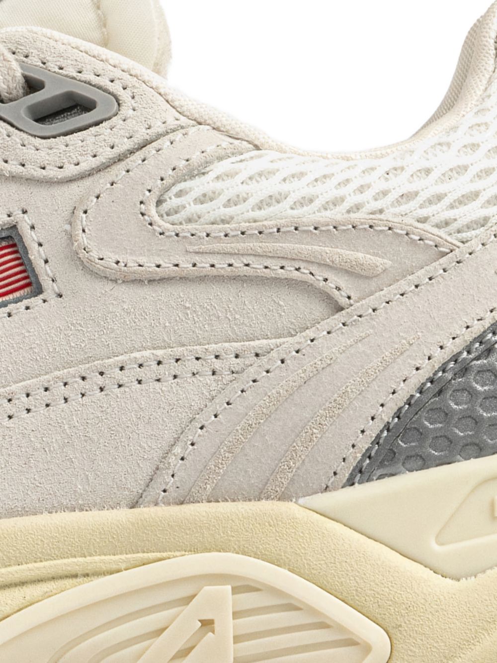 Autry Autry HYPERWAY SNEAKERS IN WHITE AND SILVER MESH AND SUEDE