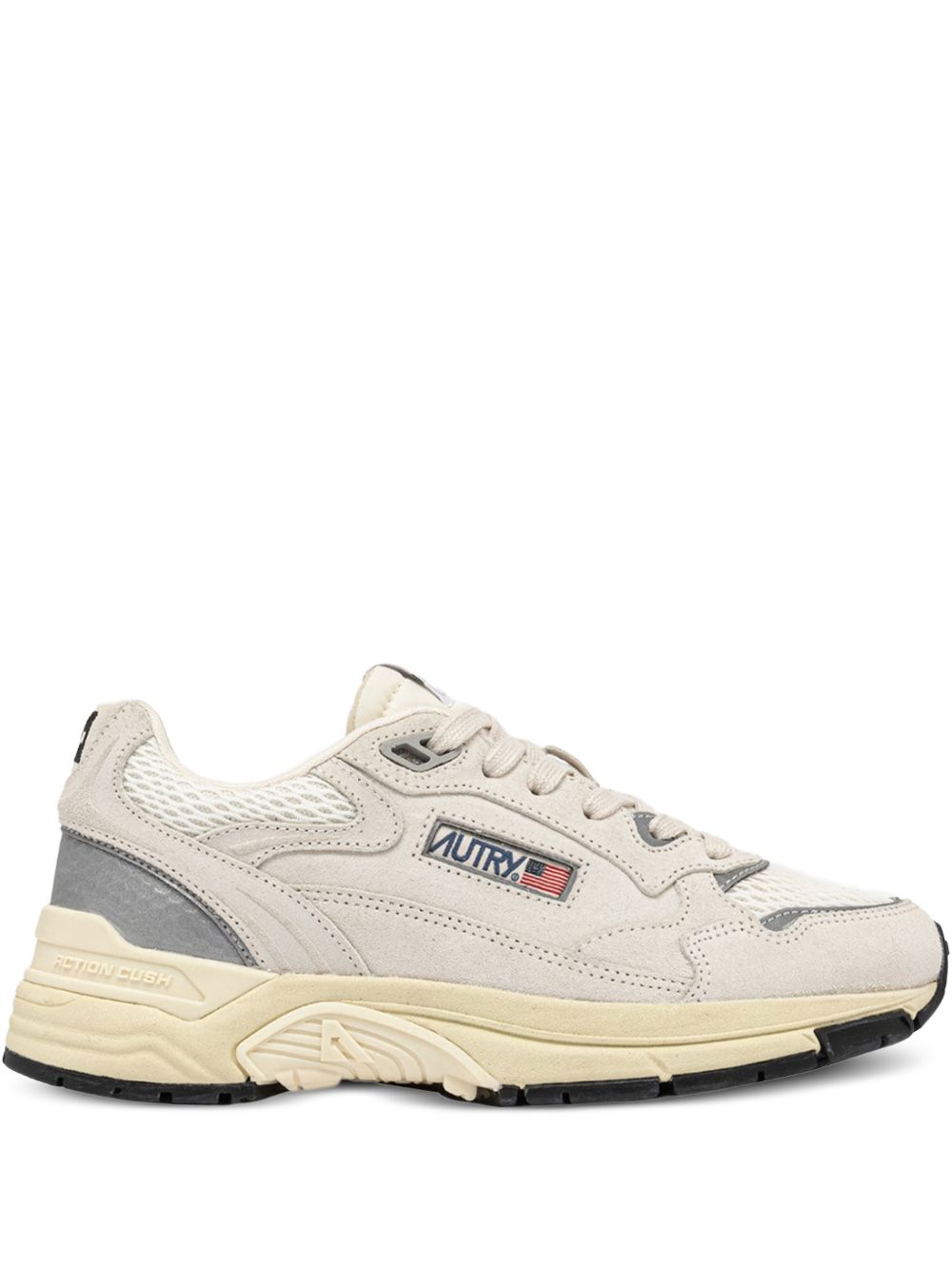 Autry Autry HYPERWAY SNEAKERS IN WHITE AND SILVER MESH AND SUEDE