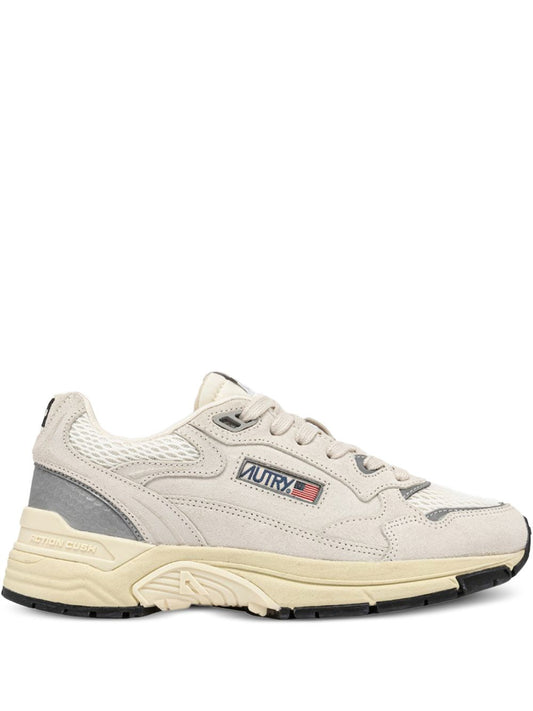 Autry Autry HYPERWAY SNEAKERS IN WHITE AND SILVER MESH AND SUEDE