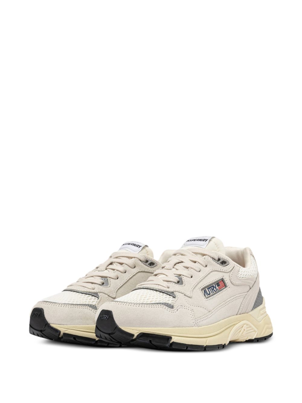 Autry Autry HYPERWAY SNEAKERS IN WHITE AND SILVER MESH AND SUEDE