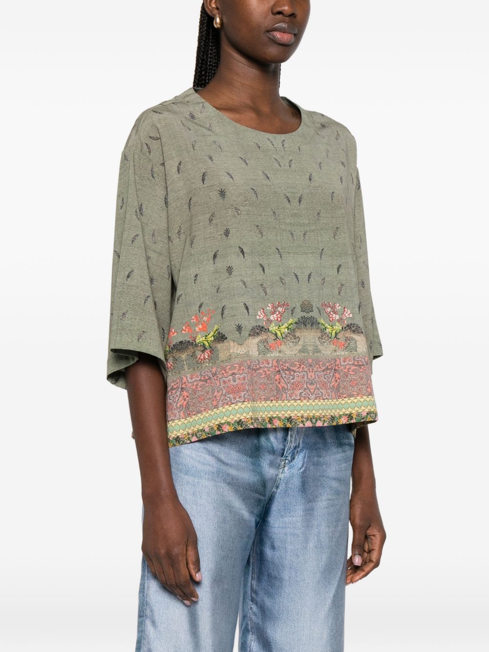 Pierre Louis Mascia Pierre Louis Mascia Printed silk blouse